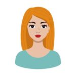 Beautiful Blonde Woman With Makeup Avatar For A Beauty Salon Illustration In The Cartoon Style Vector
